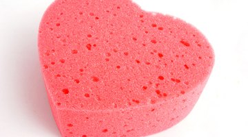 pink heart sponge