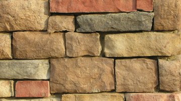 A dry stack fieldstone wall
