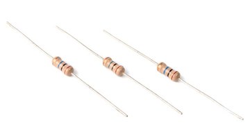 Close-up of resistors