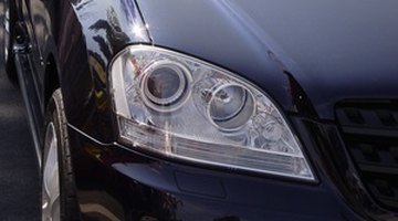 custom headlight on a colorful auto