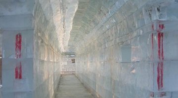 A tunnel entrance traps cold air.