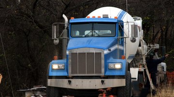 Truck driving on highway