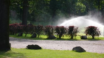 Lawn sprinkler systems are powered by water transfer pumps.
