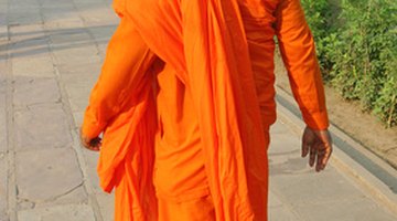 The folds in a Buddhist monk's robes are symbolic.