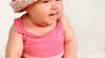 Asian baby in the baby walker