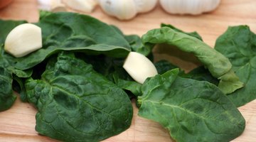 Spinach leaves are among many dark leafy greens high in vitamin A.