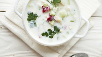 Radishes in soup.