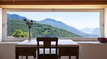 Large window in home office