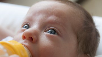 Close-up of a baby's bottle