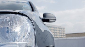 Rear lamp on silver car