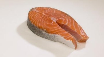 Farm raised salmon has added colouring to mimic the natural colour of wild salmon.