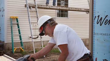 Overlap the siding horizontally to prevent harsh vertical lines.