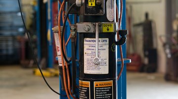 Interior of automotive repair shop