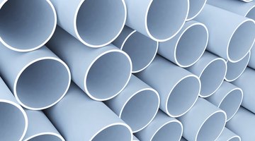A stack of pvc pipes.