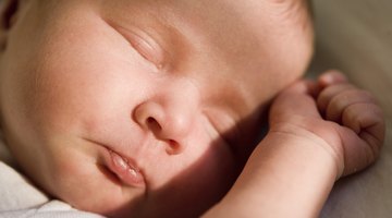 Close-up of a newborn baby sleeping