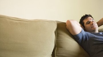 Man lying on couch