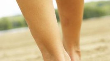 Unused calf muscles become shorter and may appear smaller.
