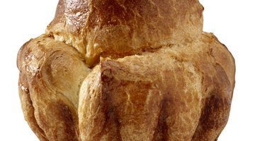 Classic brioche is baked in a fluted pan, and has a distinctive shape.
