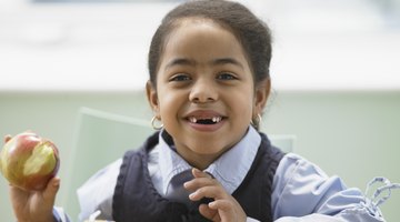 Girl with lost tooth