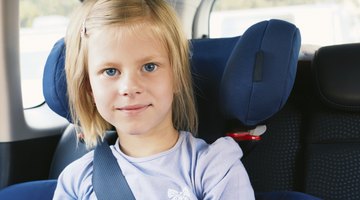 Children sat in a car