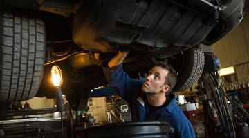 Mechanic with oil filter