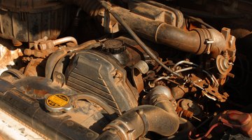 Oil cap on car engine