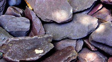 A pile of slate rocks.
