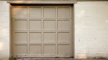 red garage door