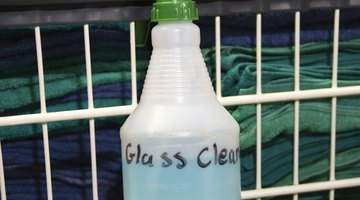 Use glass cleaner to wash windows once each month.