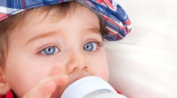 Baby Boy Drinking Milk