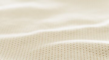 Close-up of a cotton bed sheet.