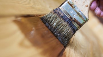 Painting top coat varnish on dresser top