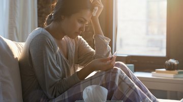 Pregnant woman resting at home