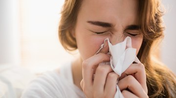 Pregnant woman with runny nose