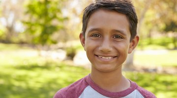 Hispanic girl with orthodontic braces