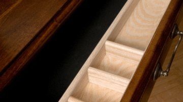 Drawer inserts help organize smaller items.