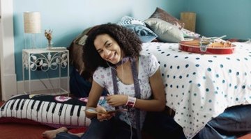 Teens hang out in their bedrooms.