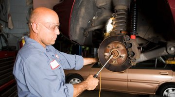 Interior of automotive repair shop