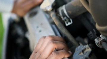 Close up of a car engine