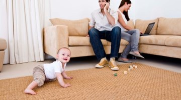 Carpet lays well over old linoleum, hiding any imperfections.