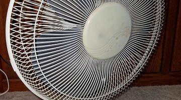 A standard oscillating fan