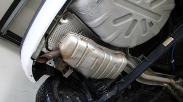 Exhaust pipes have a number of bends to fit the vehicle.