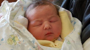 a newborn baby's face