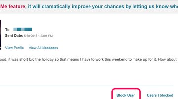 Any user you converse with on POF can be blocked.
