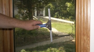 Push, rather than pull, the squeegee.