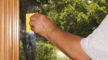 Final squeegee after trimming.