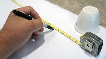 Mark dimensions on the protective backing.