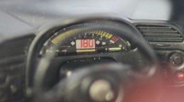The dashboard decal on this model car had to be applied before all the parts were painted or assembled.