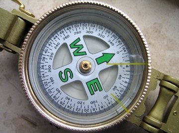 A compass works by the movement of the magnet within.
