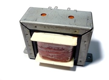 A step-up transformer increases the voltage while increasing current.